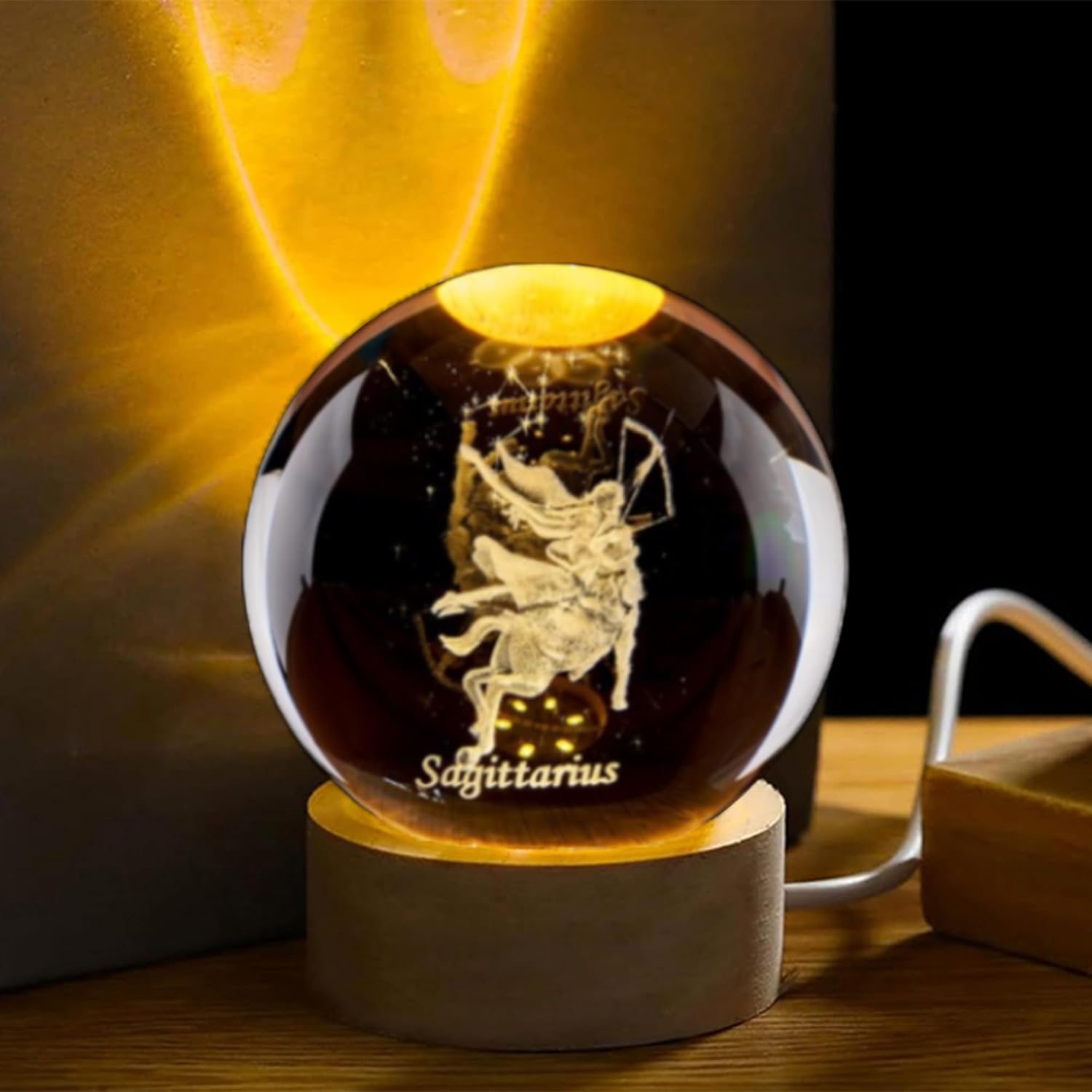 Paper Weight Crystal - Bola de cristal sagitário 3d com