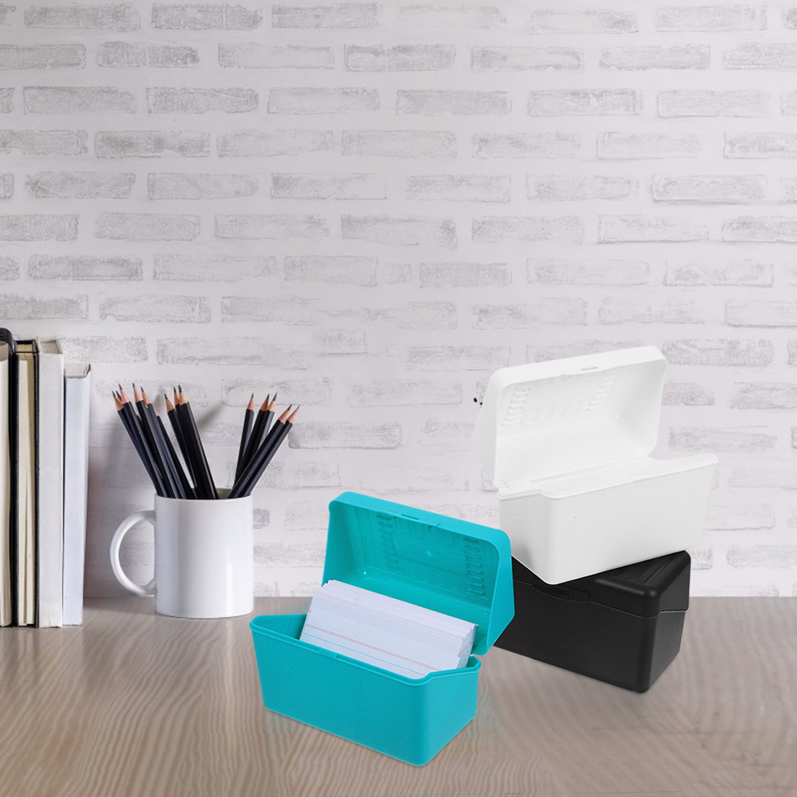 Card Index Box - 1 conjunto de caixa organizadora para