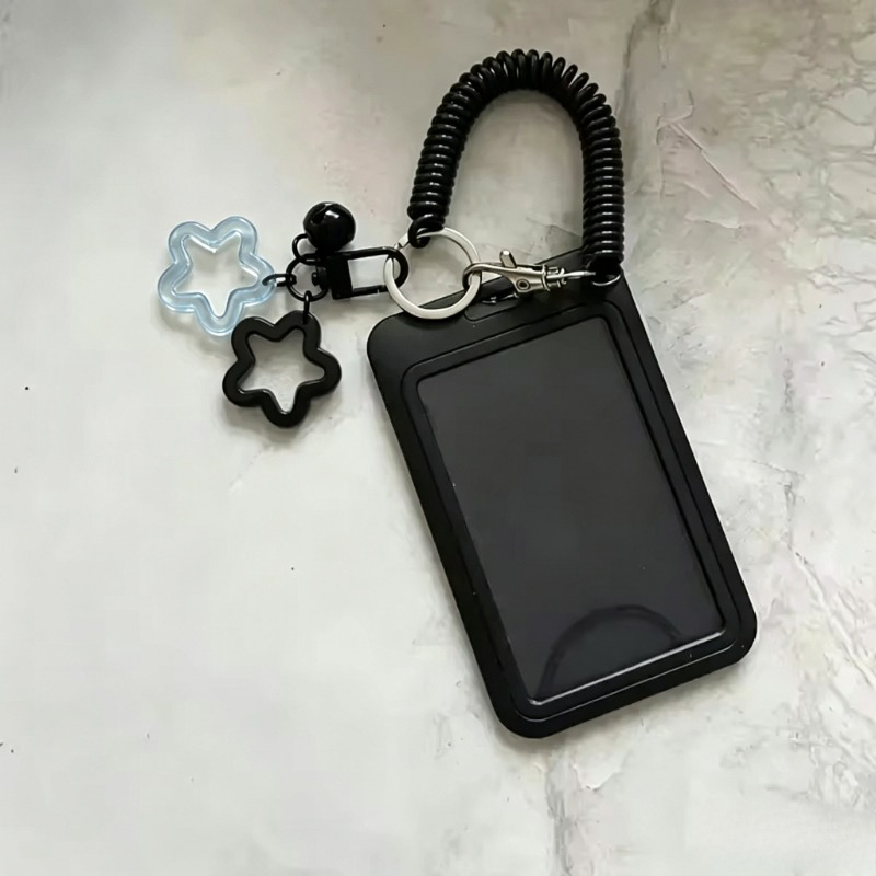 Index Card Holder - Porta-crachá retrátil com cordão em espiral