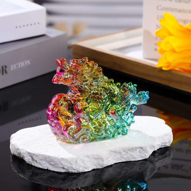 Paper Weight Crystal - Estatueta do Dragão do Zodíaco Chinês,