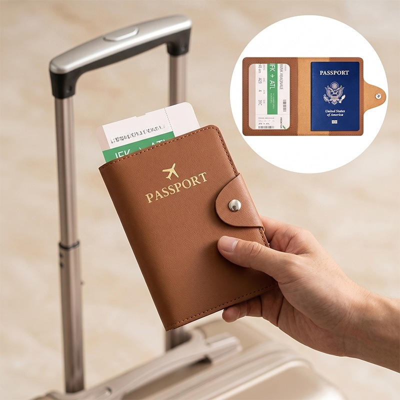 Index Card Holder - Elegante capa para passaporte em couro