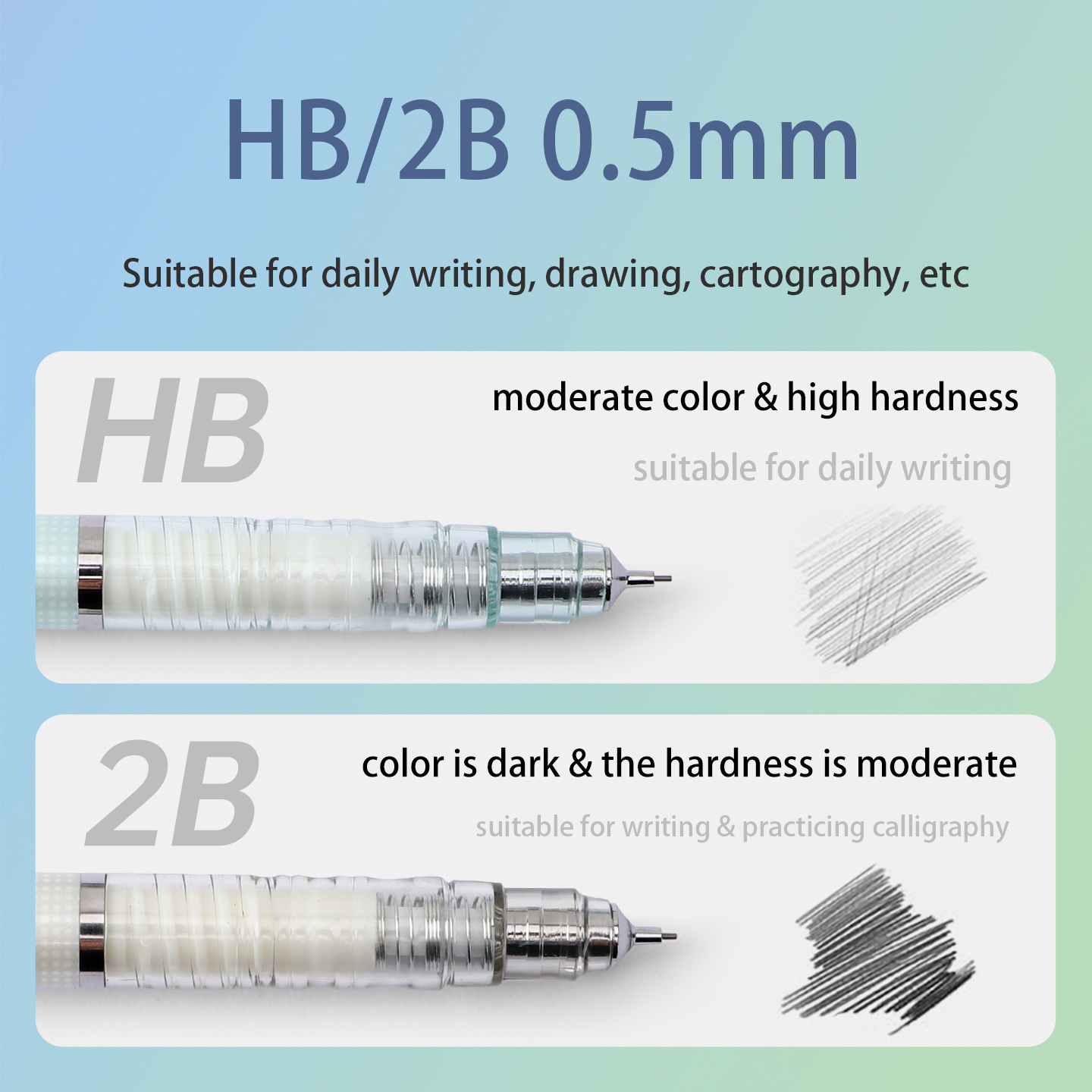 BAOKE 0,5 HB/2B Lápis Mecânico - Mechanical Pencil 0.3 avaliação e preço
