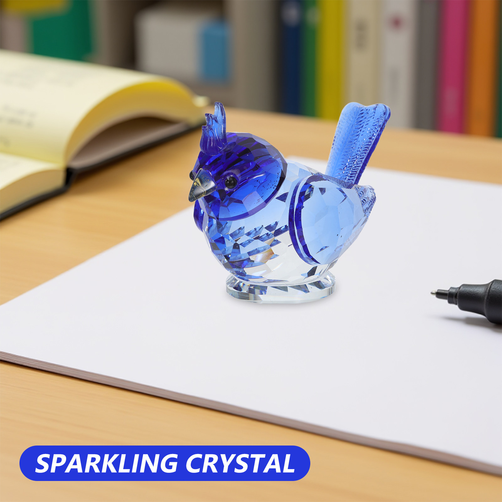 Pequena escultura de pássaro d - Paper Weight Crystal avaliação e preço