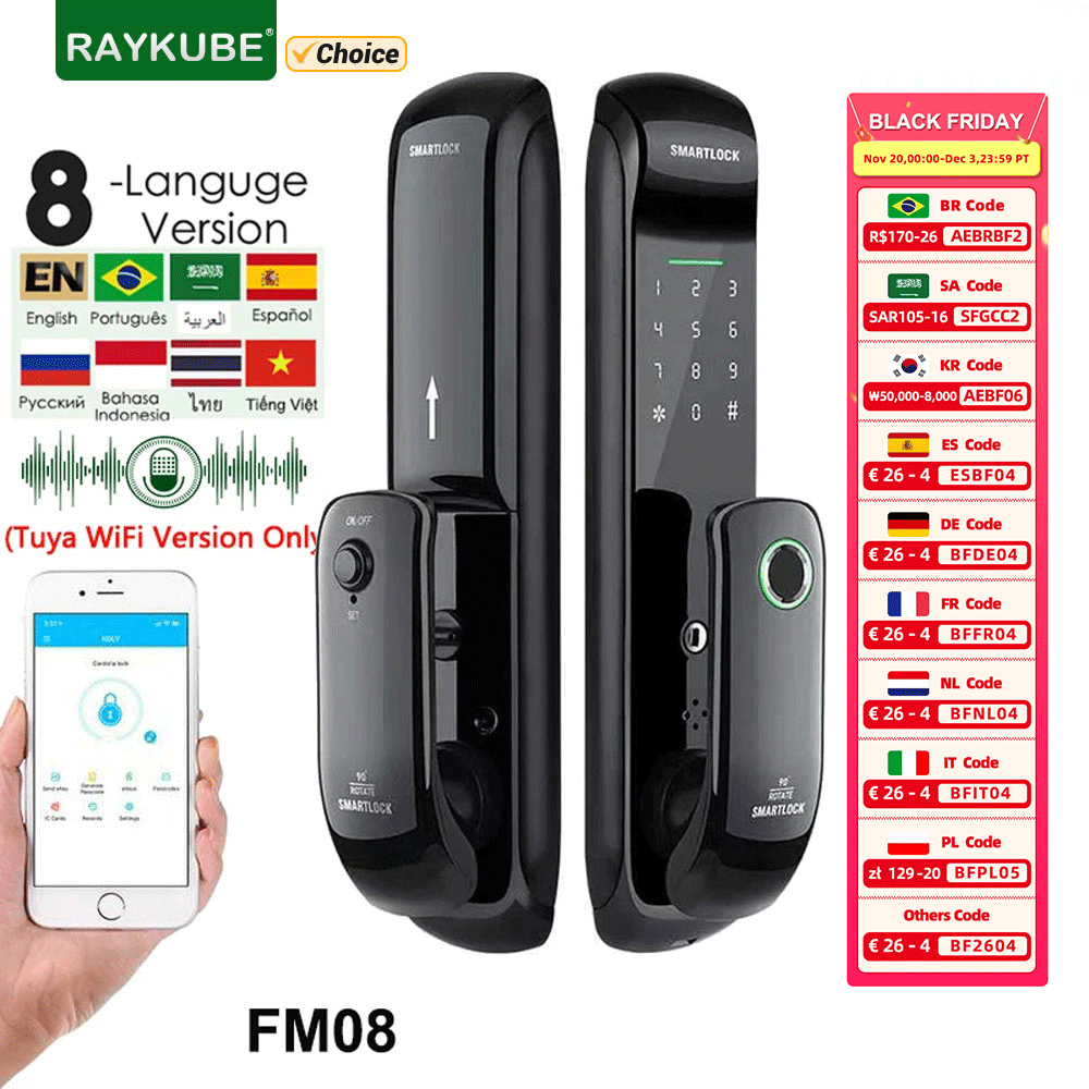 RAYKUBE FM08 Tuya Wifi Smart D - Letter Opener Brass avaliação e preço